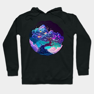 Fantasy Tree in Blue Dreamland Hoodie